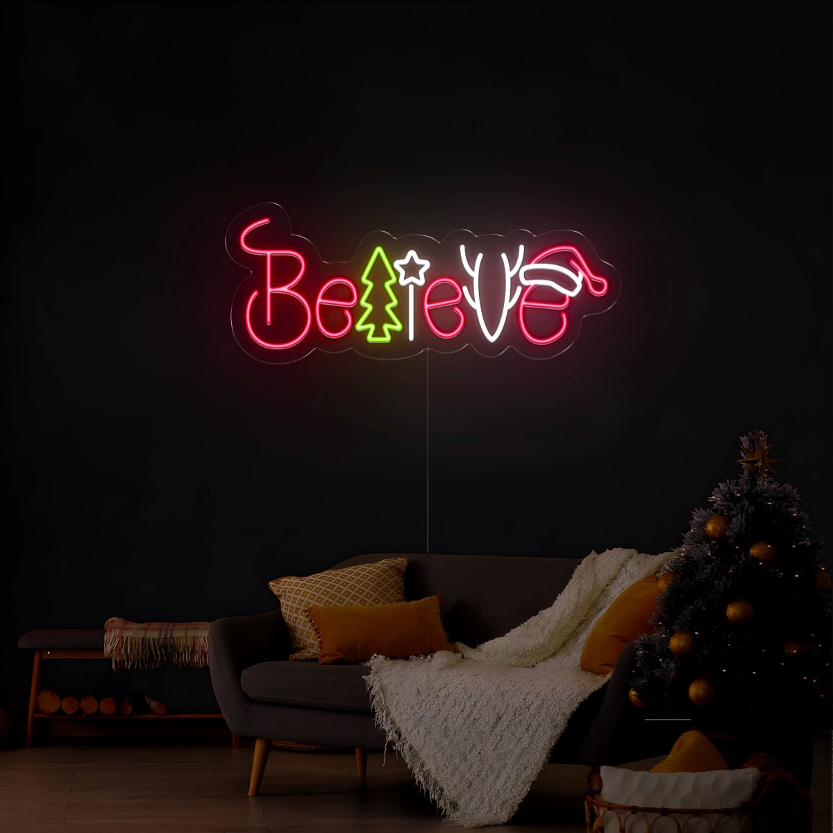 Believe Christmas Neon Sign - Reels Custom