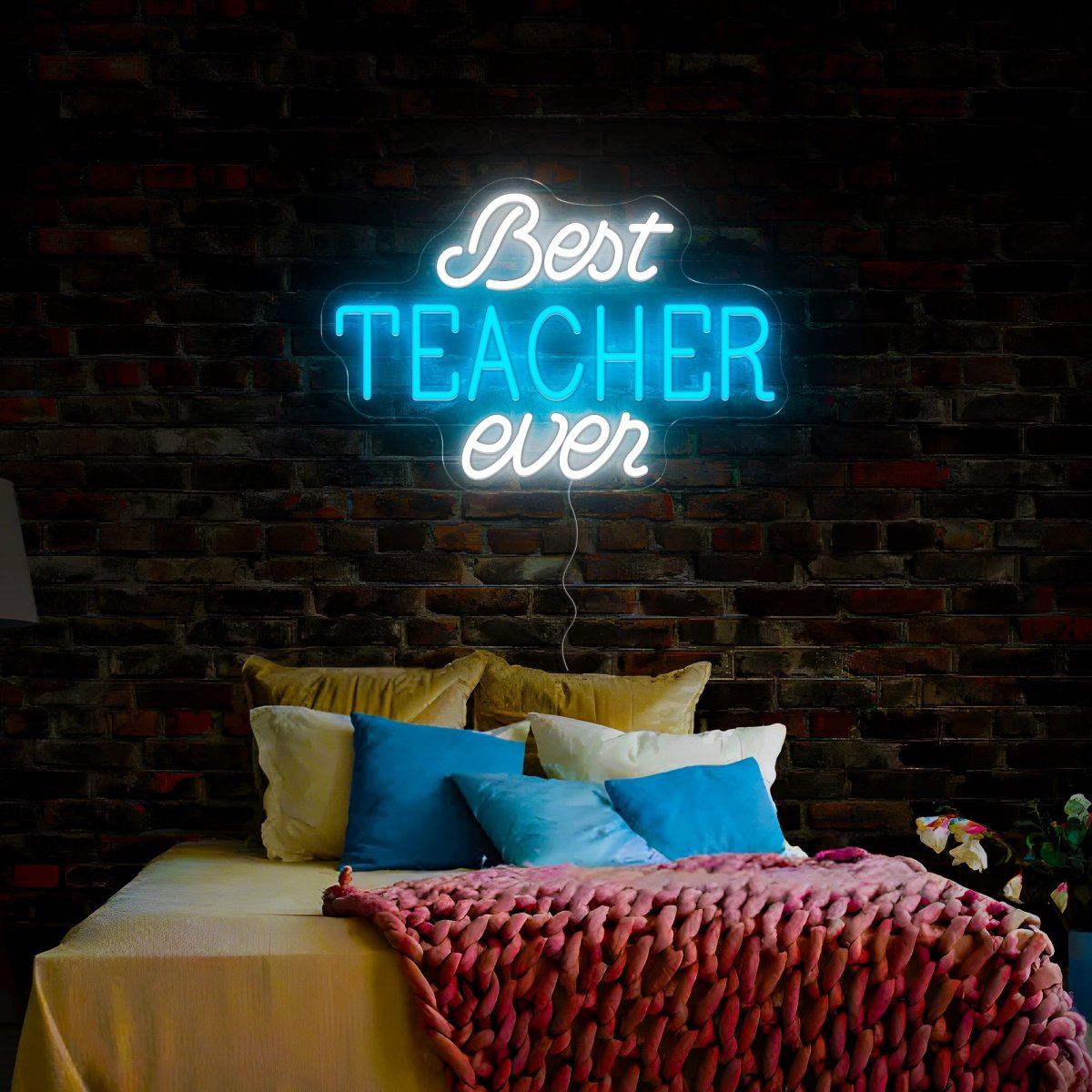 Best Teacher Ever Neon Sign - Reels Custom