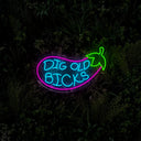 Big Eggplant Neon Sign - Reels Custom