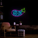 Big Eggplant Neon Sign - Reels Custom