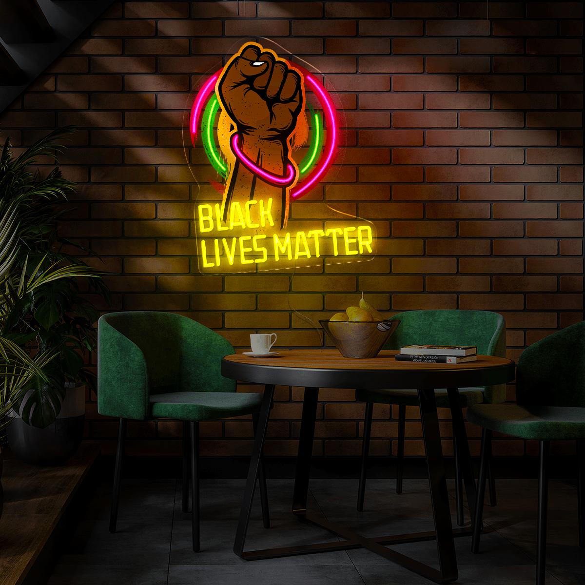 Black Lives Matter Artwork Neon Sign - Reels Custom