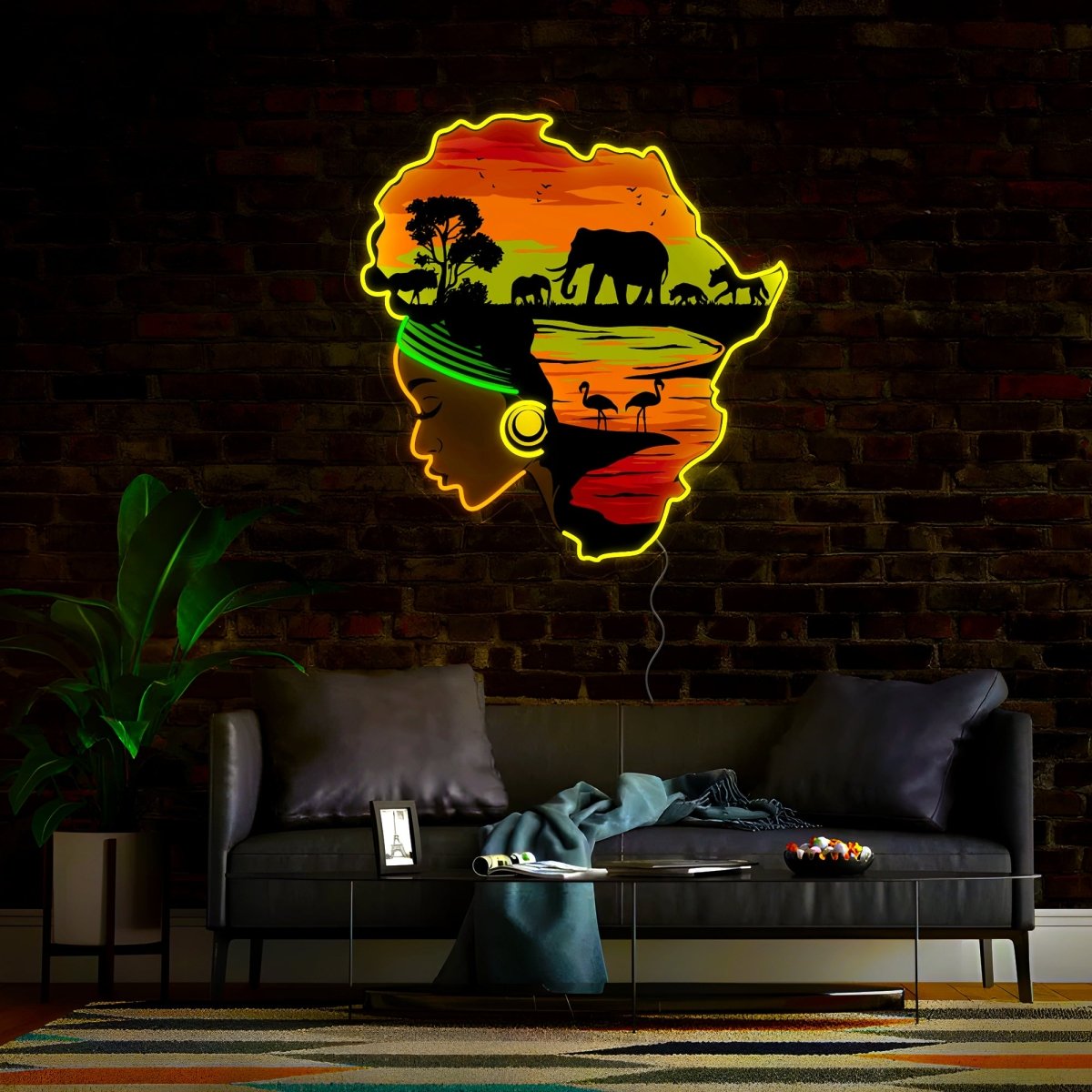 Black Women Juneteenth Artwork Neon Sign - Reels Custom