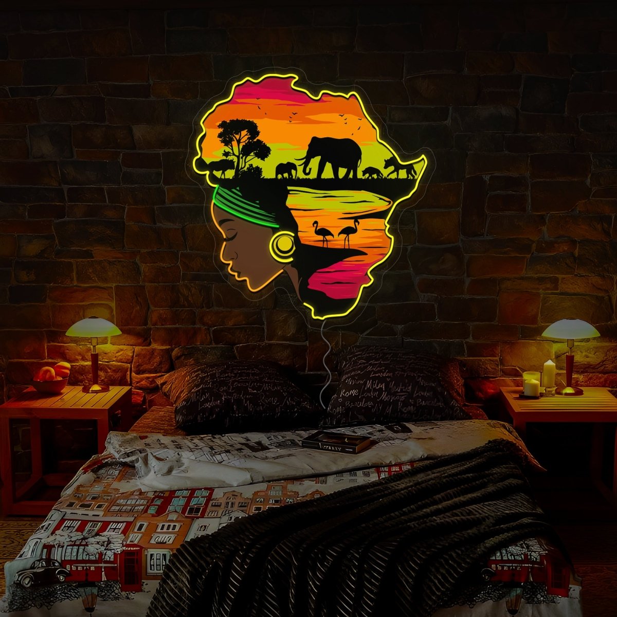 Black Women Juneteenth Artwork Neon Sign - Reels Custom