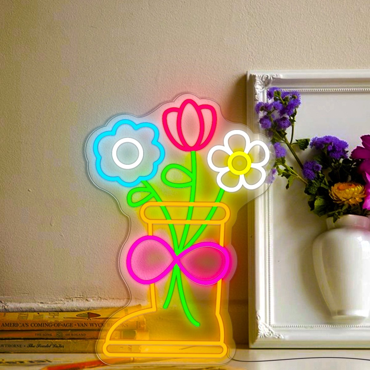 Blooming Boots Led Neon Sign - Reels Custom