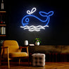 Blue Whale Animals Led Neon Sign - Reels Custom