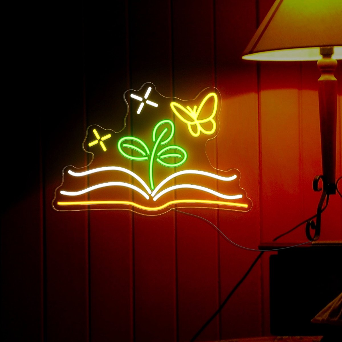 Books Neon Sign - Reels Custom