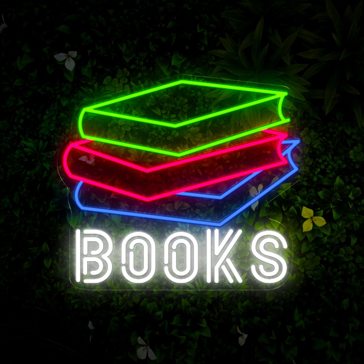 Books Neon Sign - Reels Custom