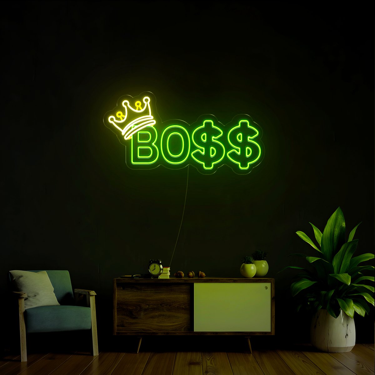 Boss Man Neon Sign - Reels Custom
