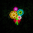 Bouquet Of Cute Smiley Flower Led Neon Sign - Reels Custom