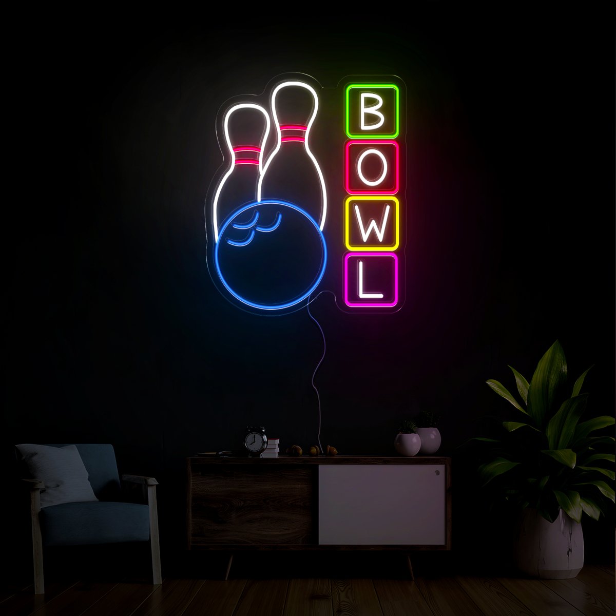 Bowling Neon Sign - Reels Custom