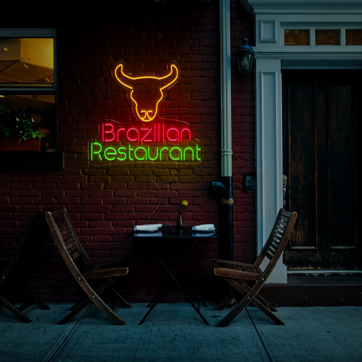 Brazilian Restaurant Neon Sign - Reels Custom