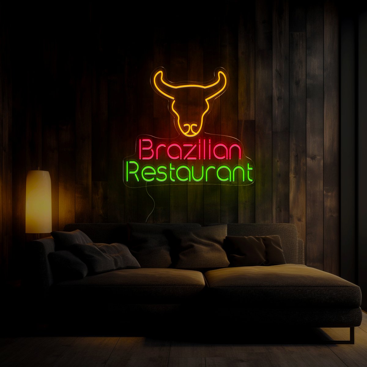 Brazilian Restaurant Neon Sign - Reels Custom