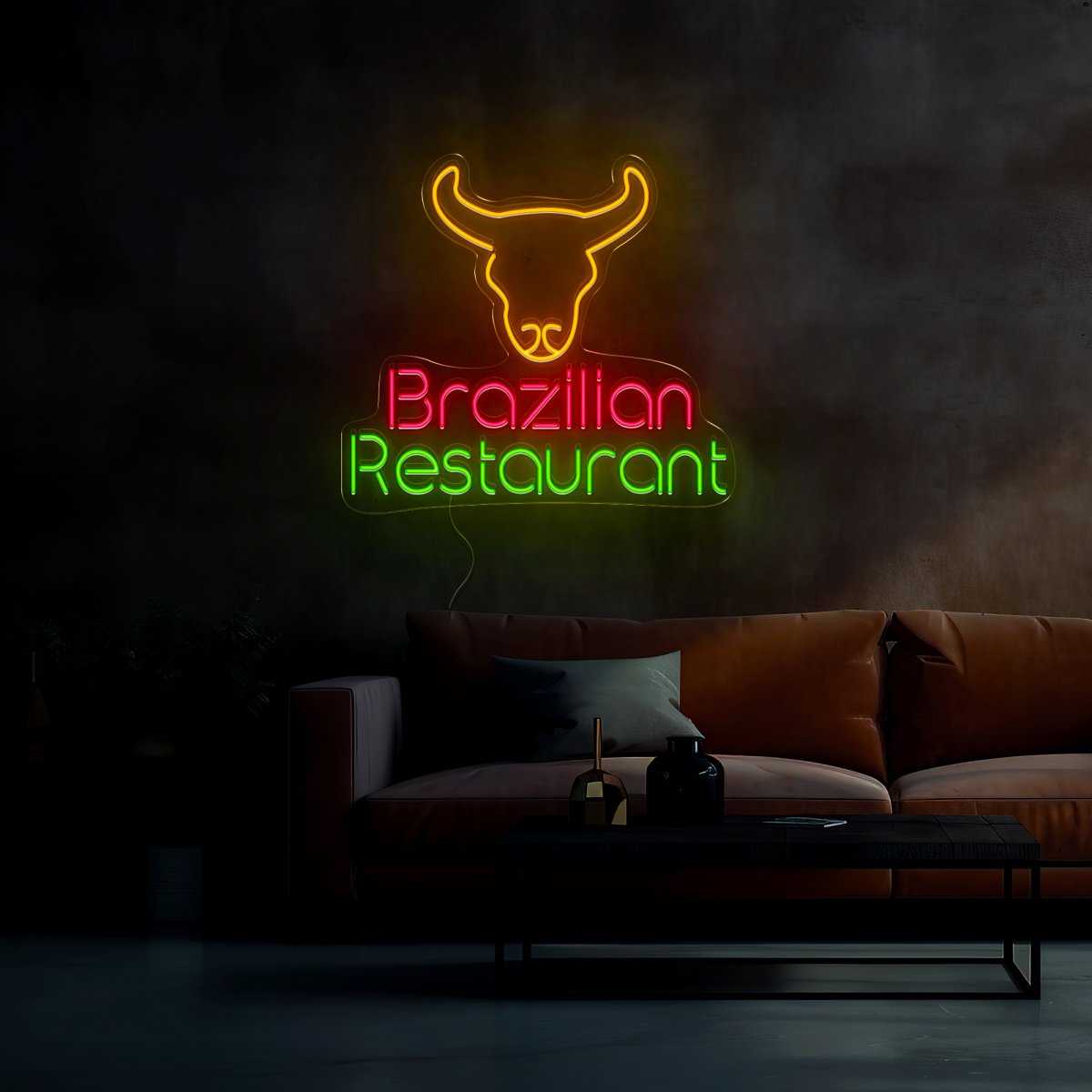 Brazilian Restaurant Neon Sign - Reels Custom