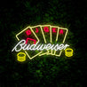 Bud Poker Casino Neon Sign - Reels Custom