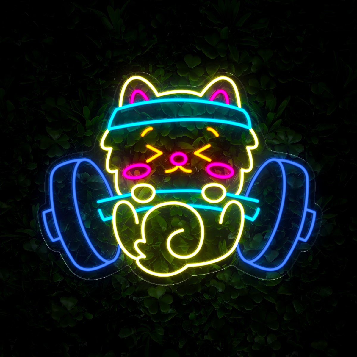 Buff Muscle Bear Gym Neon Sign - Reels Custom
