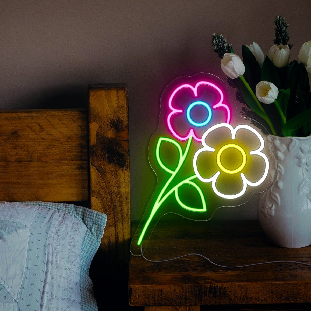 Bundle Of Flower Led Neon Sign - Reels Custom