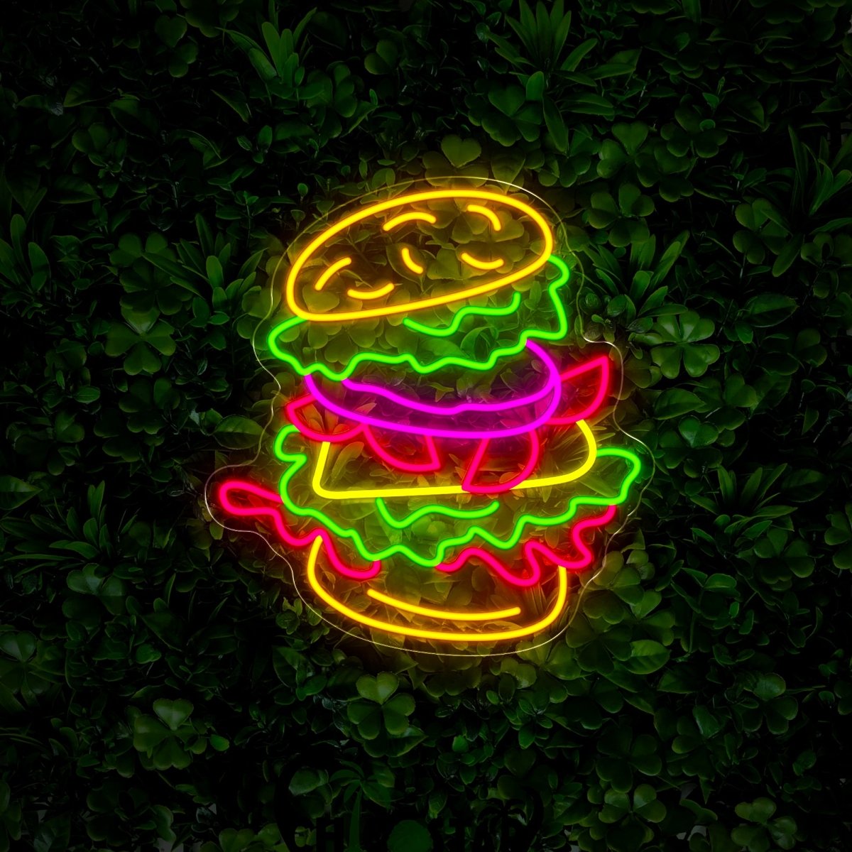 Burger Neon Sign - Reels Custom