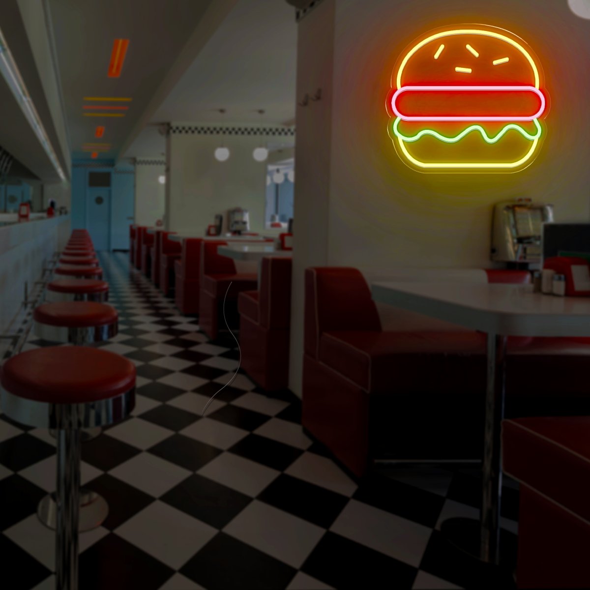 Burger Restaurant Led Neon Sign - Reels Custom