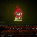 Burning Skull On Tombstone Neon Sign - Reels Custom