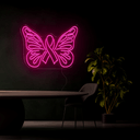 Butterfly Ribbon Neon Sign - Reels Custom