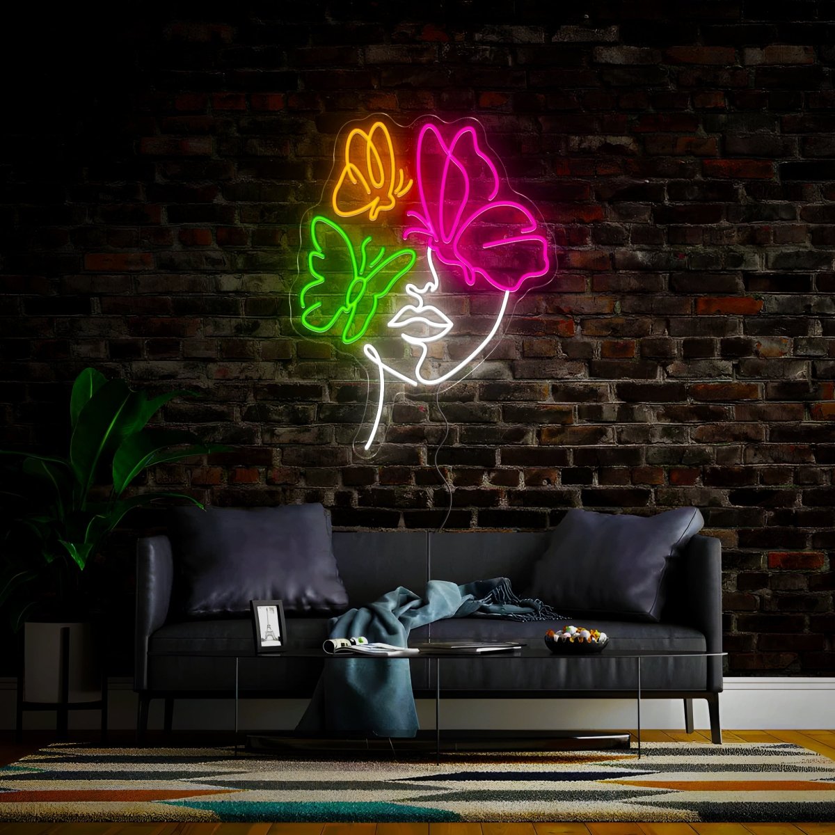 Butterfly Woman Neon Sign - Reels Custom
