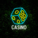Casino Dice Game Neon Sign - Reels Custom