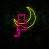 Cat And Moon Anime Led Neon Sign - Reels Custom