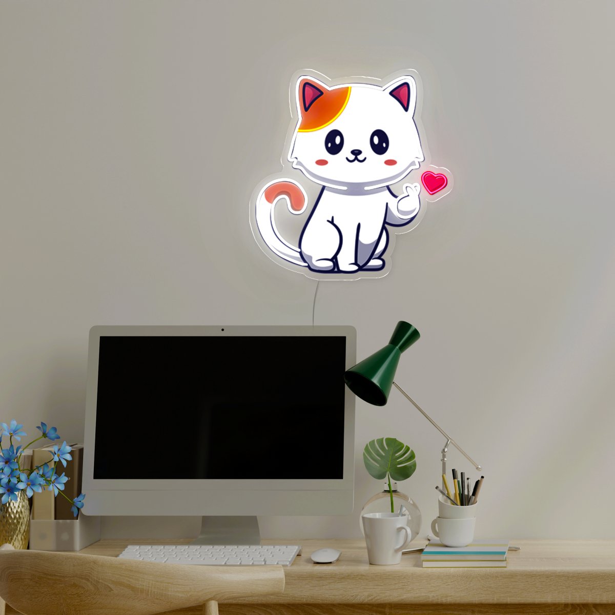 Cat Artwork Led Neon Sign - Reels Custom