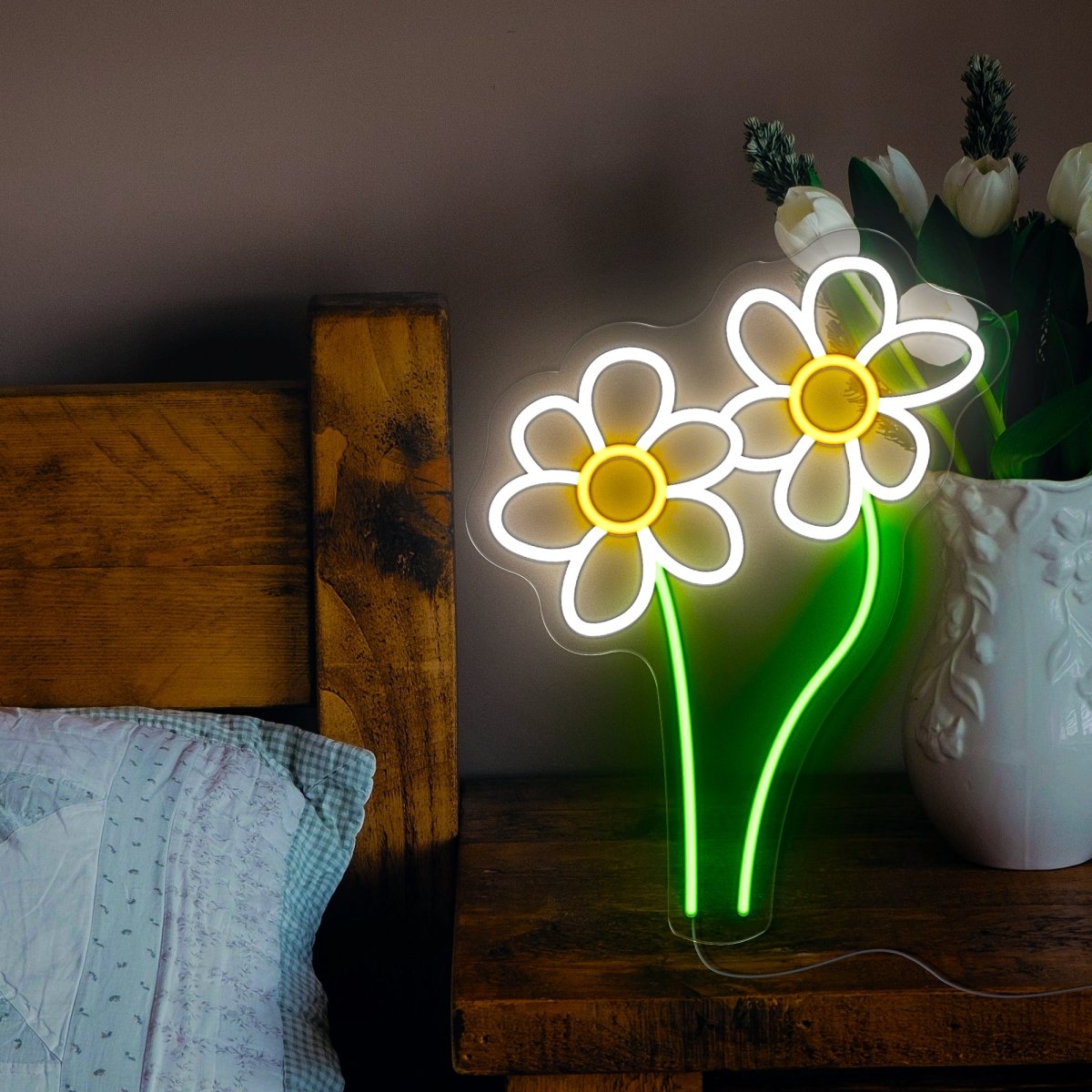Chamomile Flower Led Neon Sign - Reels Custom