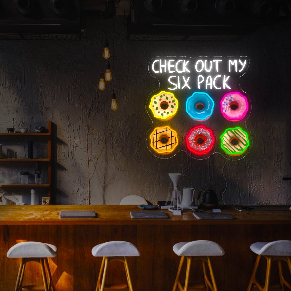 Check Out My Six Packs Artwork Led Neon Sign - Reels Custom