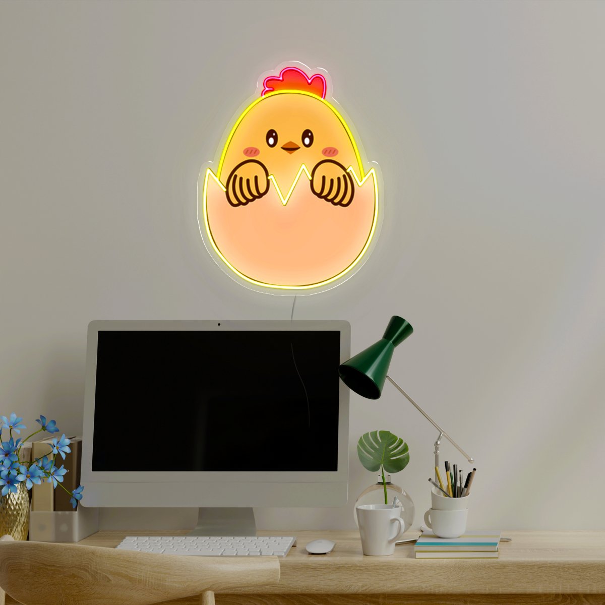 Chicken Artwork Led Neon Sign - Reels Custom