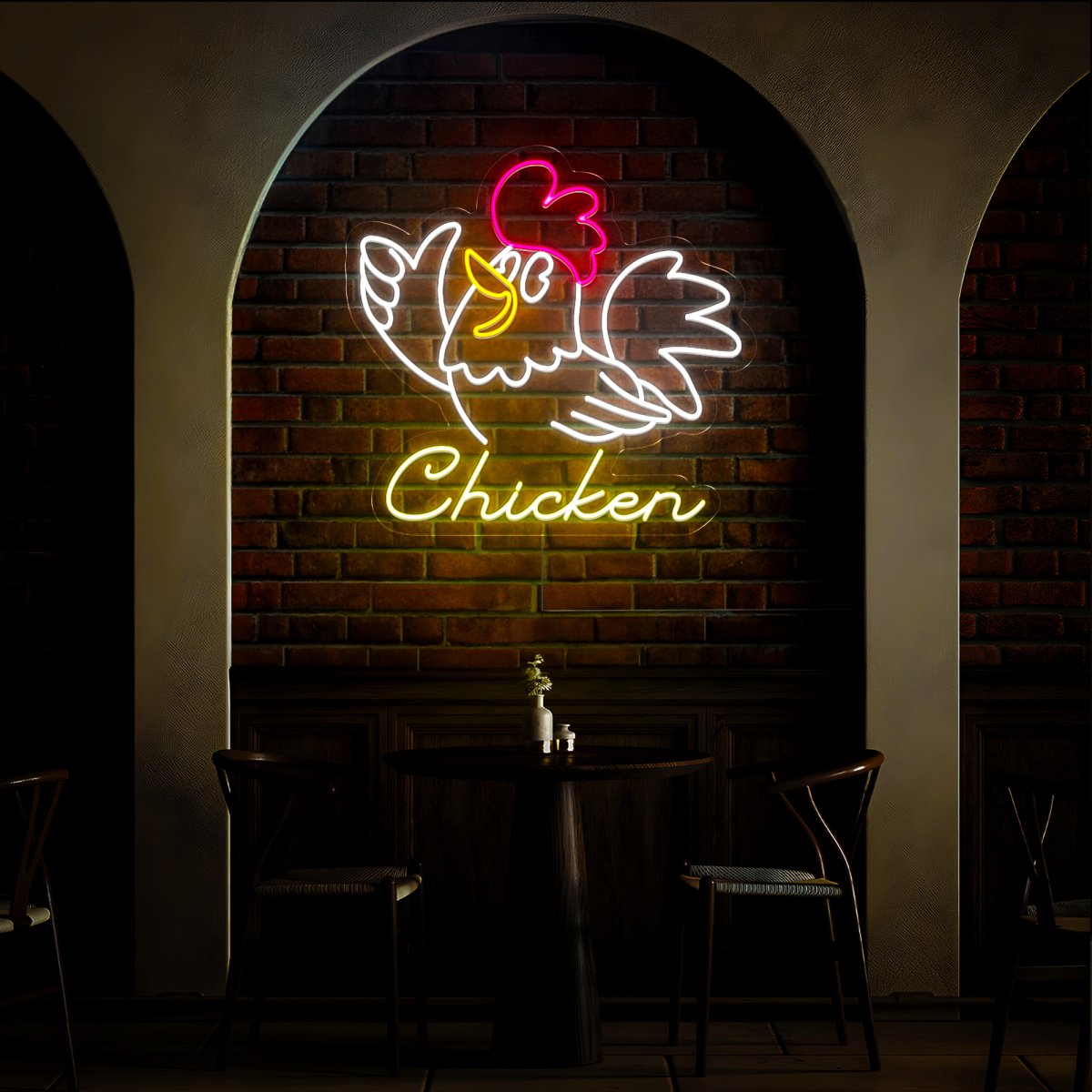 Chicken Neon Sign - Reels Custom