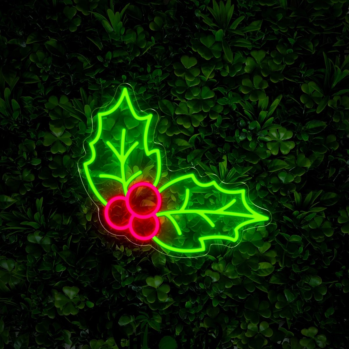 Chrismas Leaves Neon Sign - Reels Custom