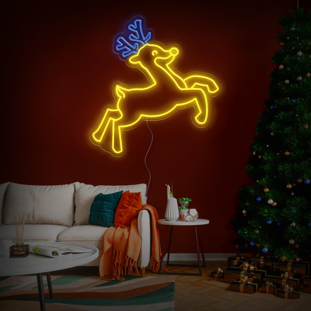 Christmas Deer Led Neon Sign - Reels Custom