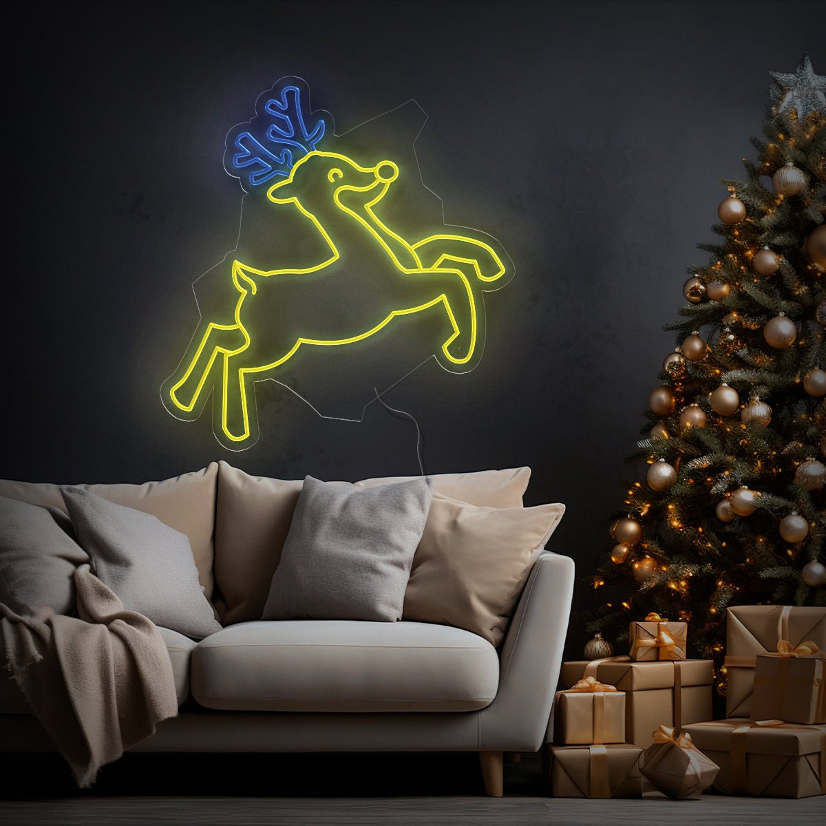 Christmas Deer Led Neon Sign - Reels Custom