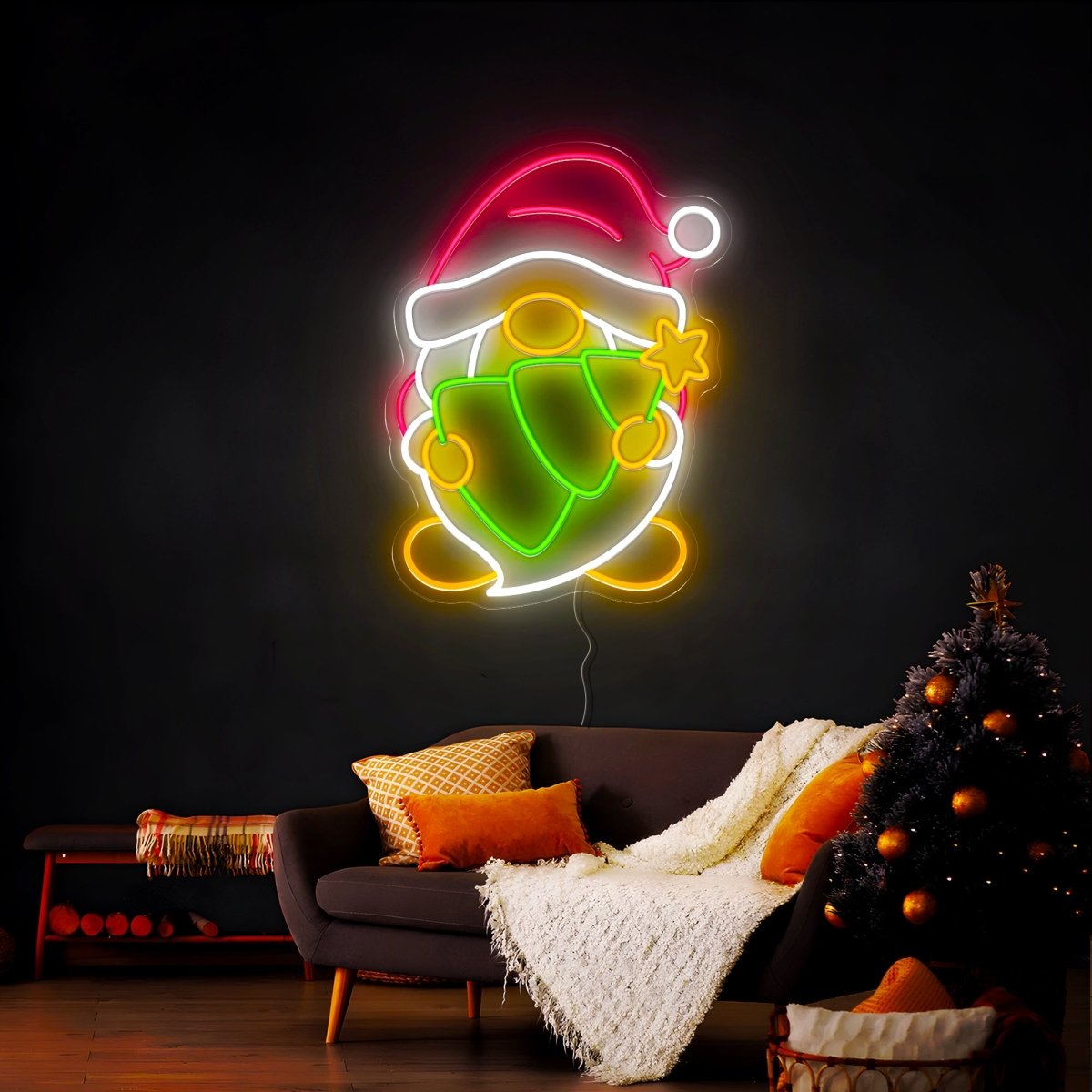 Christmas Gnome Neon Sign - Reels Custom