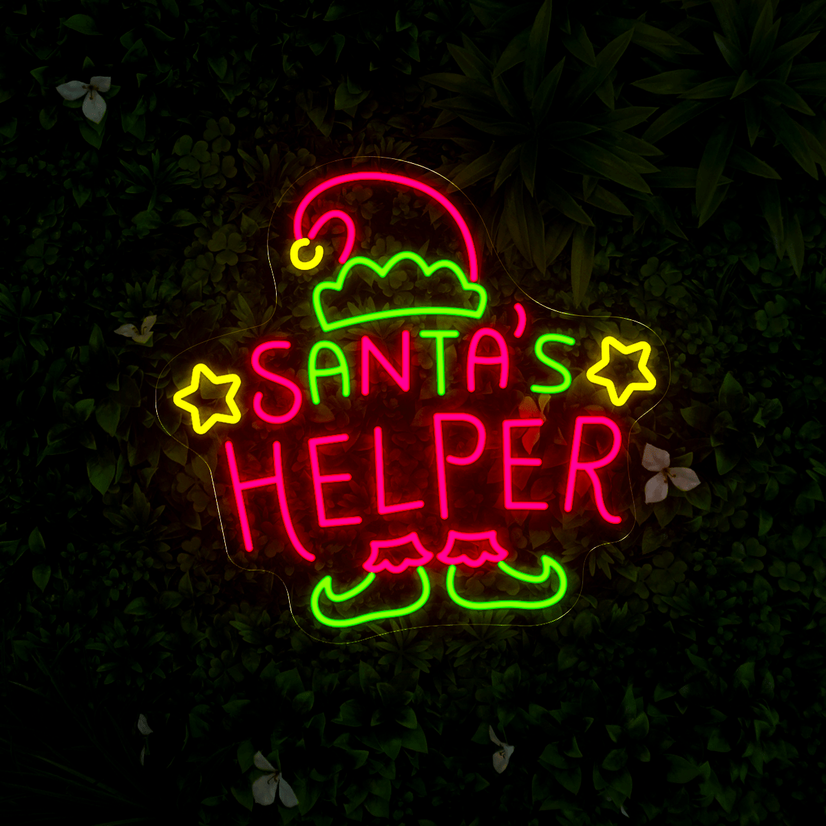 Christmas Santa's Helper Led Noen Sign - Reels Custom