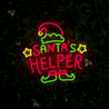 Christmas Santa's Helper Led Noen Sign - Reels Custom