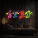 Christmas Socks Family Artwork Led Neon Sign - Reels Custom