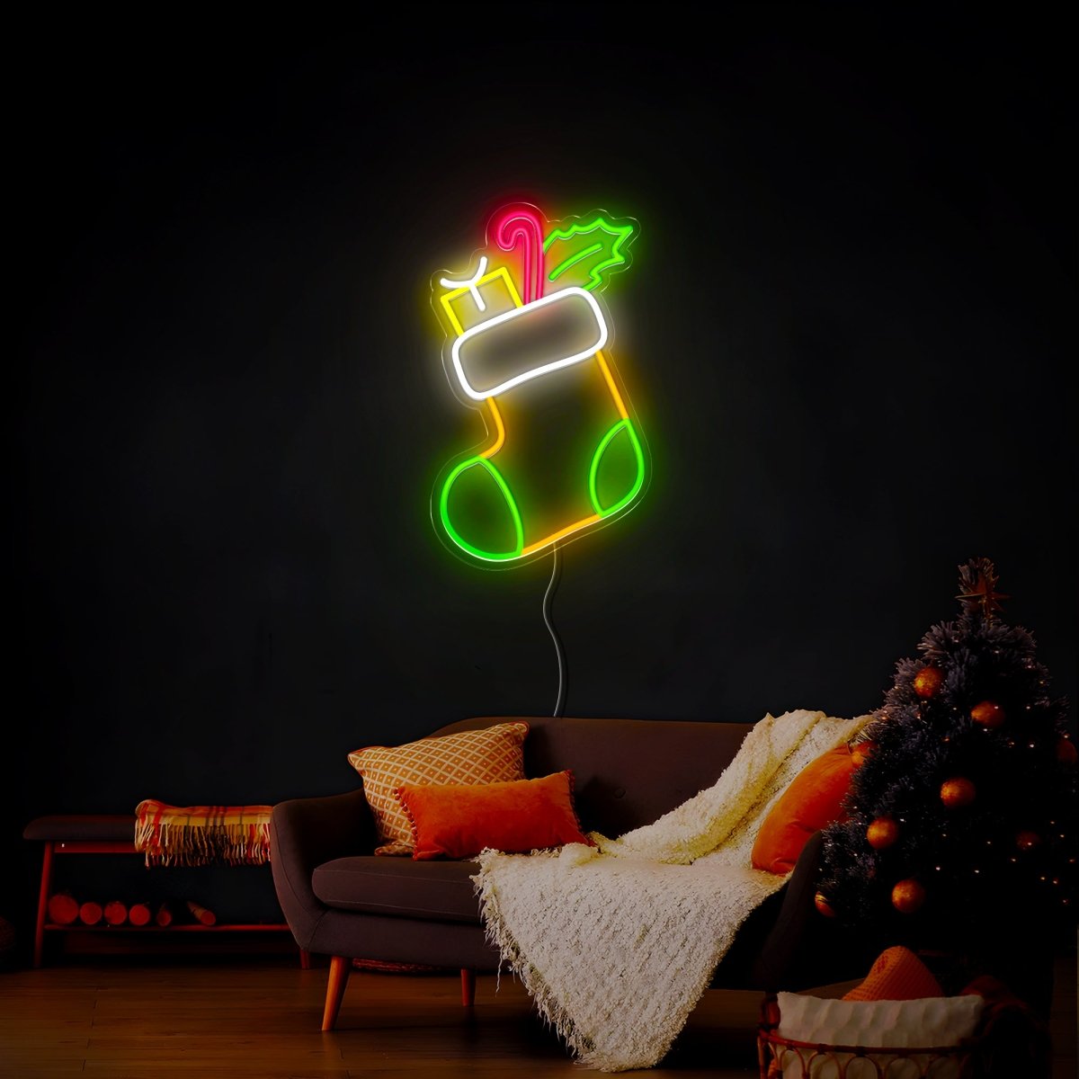 Christmas Socks Neon Sign - Reels Custom