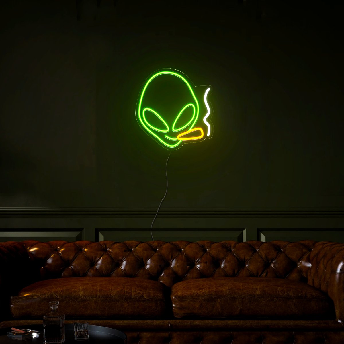 Cigarette Alien Space Led Neon Sign - Reels Custom