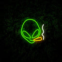 Cigarette Alien Space Led Neon Sign - Reels Custom