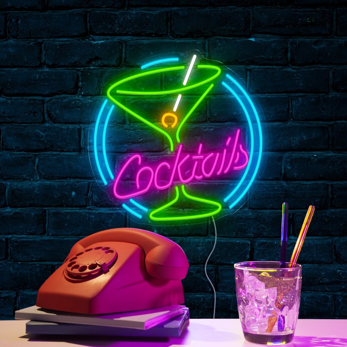 Cocktail Led Neon Sign - Reels Custom