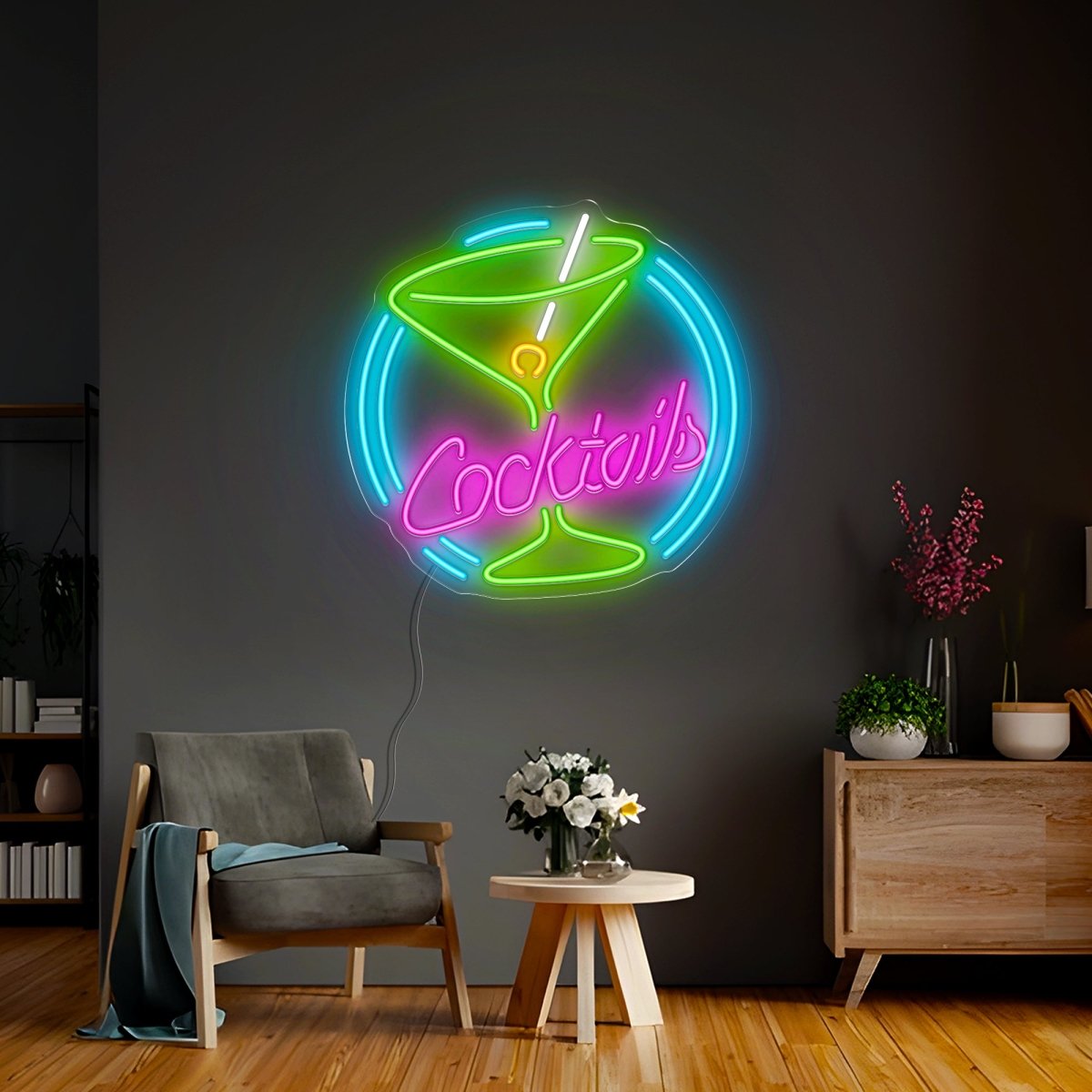 Cocktail Led Neon Sign - Reels Custom