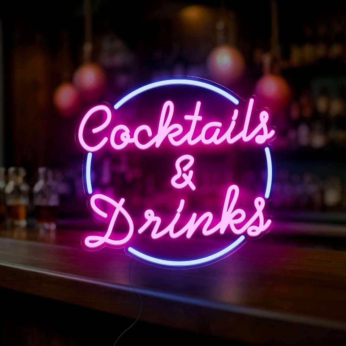 Cocktails & Drinks Bar Restaurant Led Neon Sign - Reels Custom