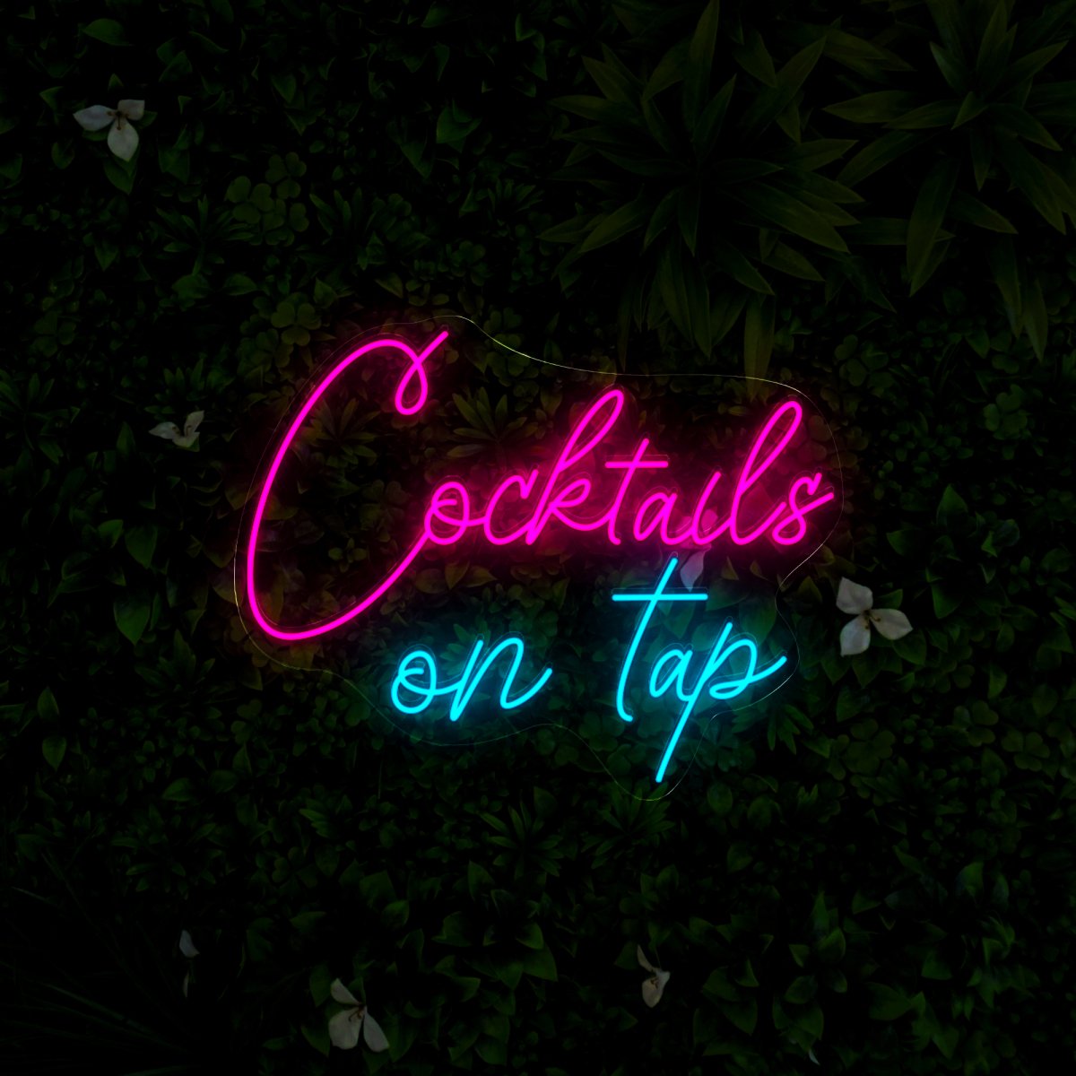 Cocktails On Tap Neon Sign - Reels Custom