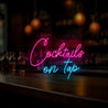 Cocktails On Tap Neon Sign - Reels Custom