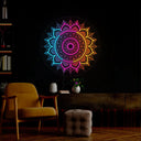 Colorful Mandala Artwork Neon Sign - Reels Custom