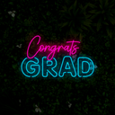 Congrats Grad Neon Sign - Reels Custom