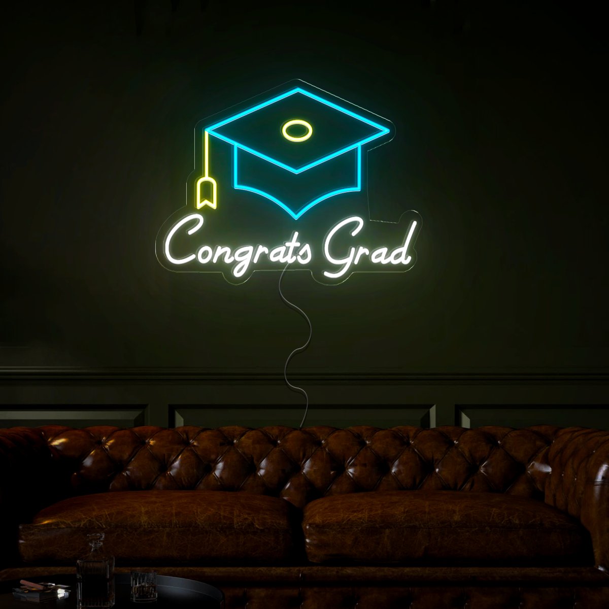 Congrats Grad Neon Sign - Reels Custom